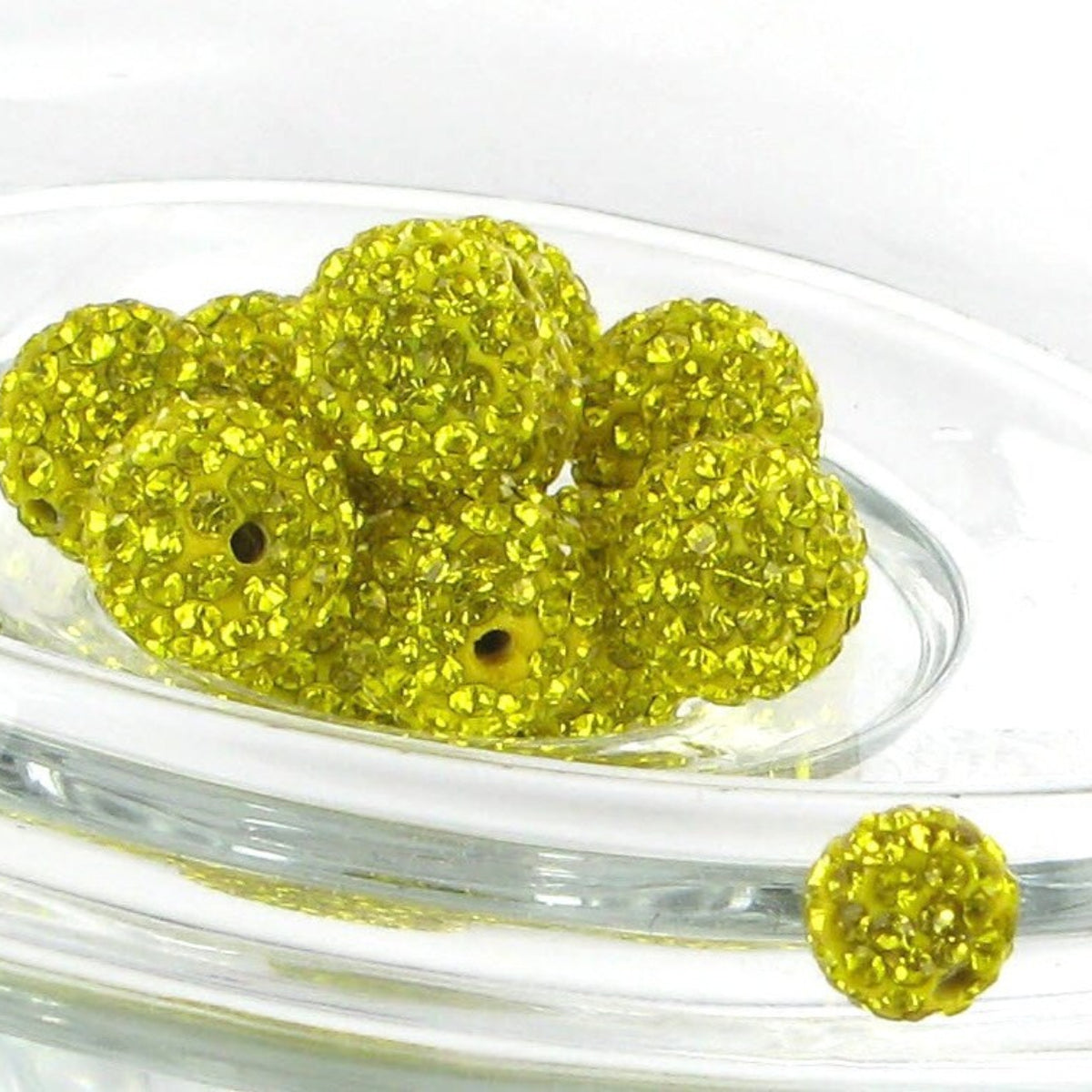 AA Quality 5 Yellow Pave Beads