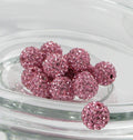 5 Lt Pink 6mm Swarovski Crystal Elements Disco Ball Beads Pave Rhinestone Disco Ball Beads Jewelry Supplies Crafting Supplies Jewelry Making