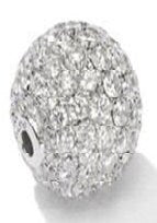 Excellent Quality - (5) 12mm Crystal and Silver Metal Alloy Pave Rhinestone Beads Jewelry Supplies and Beads and Craft supplies