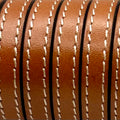 Stitched European leather - Medium Brown 10x2mm