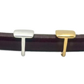 letter-t-10x6mm - Available in Silver, Gold and Brass
