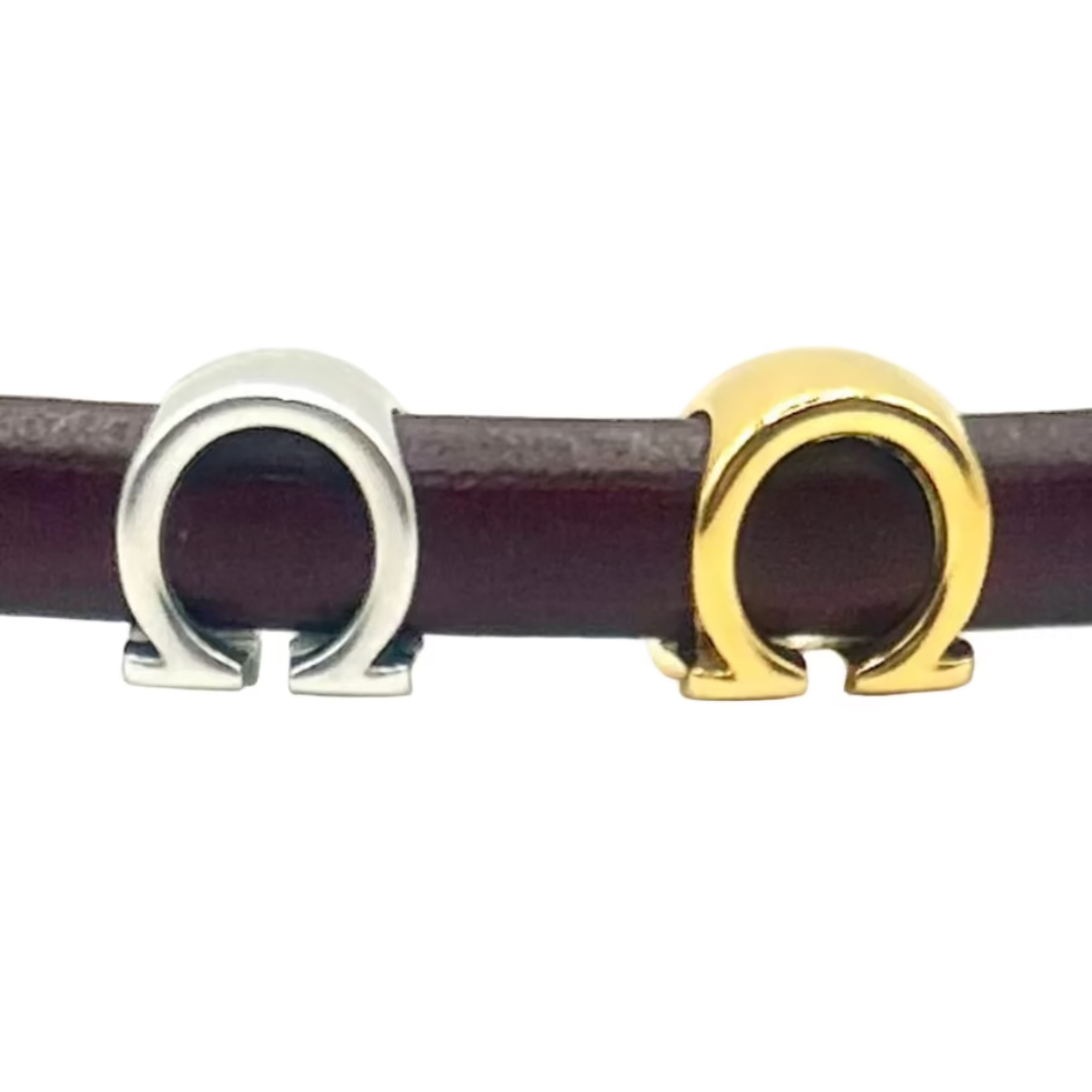 letter-omega-10x6mm - Available in Silver, Gold and Brass