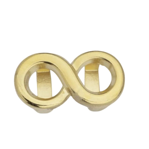 10x6mm Goldtone Infinity Symbol Spacer aka Slider - fits 10mmx6mm Regaliz Leather - Beads Jewelry Supplies Crafting Supplies Jewelry Making