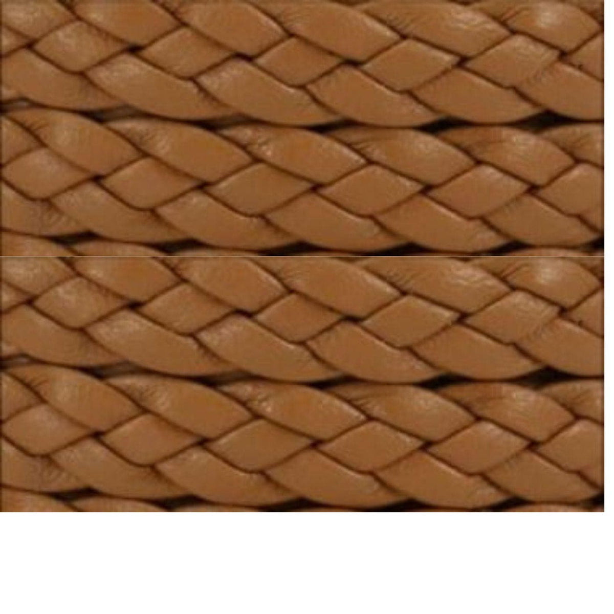8"  - Camel - 10mm Braided Leather -  Jewelry Supplies Crafting Supplies Jewelry Making