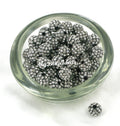 Excellent Quality - (5) 12mm Crystal and Gunmetal Metal Alloy Pave Rhinestone Bead Jewelry Supplies Beads and Craft supplies Jewelry Making