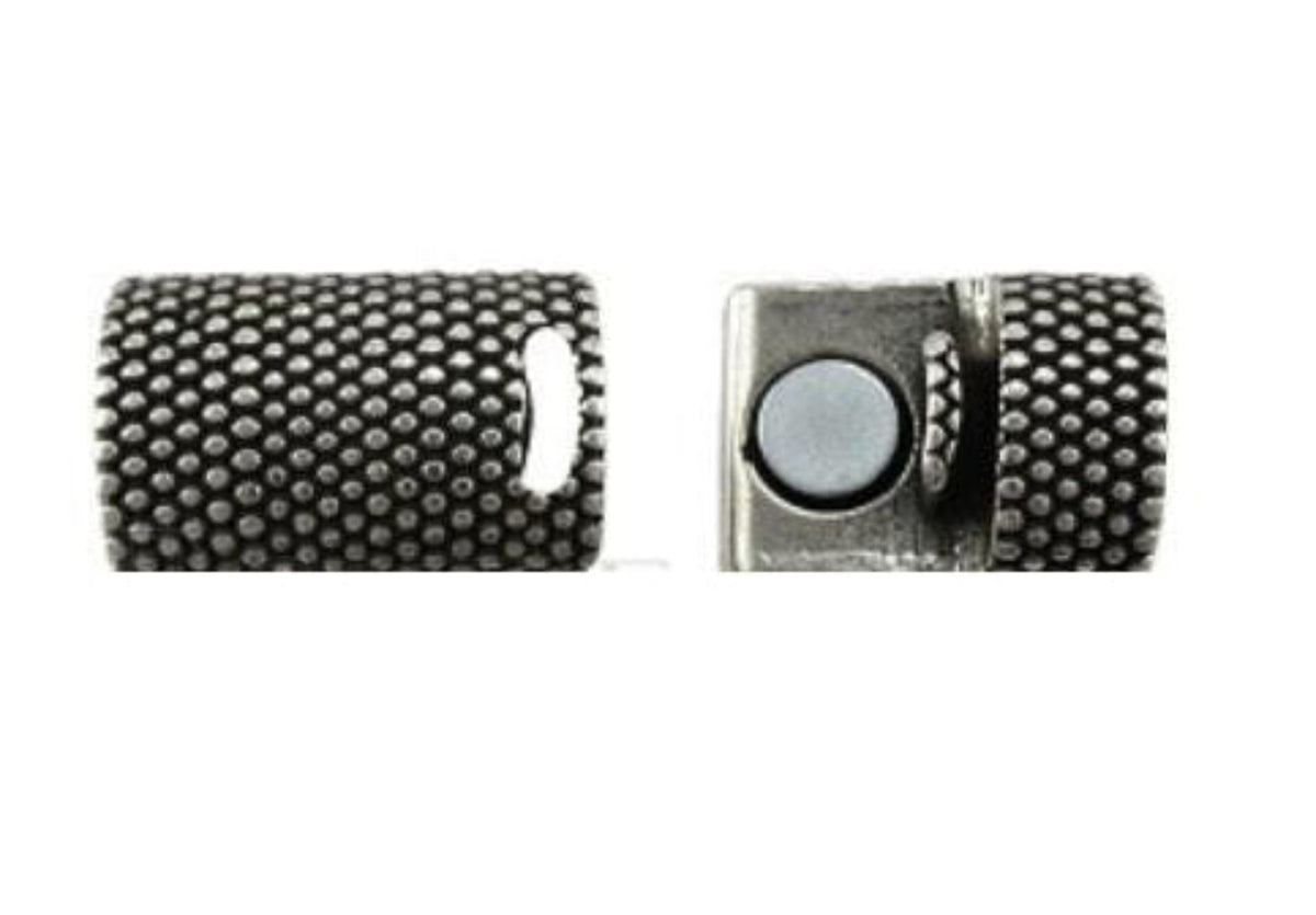 Dotted Long Regaliz Clasp 10x6mm - Silvertone