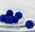 HIGH QUALITY 5 Electric Blue 8mm Swarovski Crystal Elements Disco Ball Beads aka Pave Rhinestone Disco Ball Beads