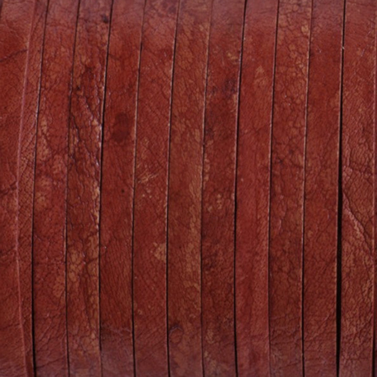 Distressed Red - Natural Leather 5x2mm